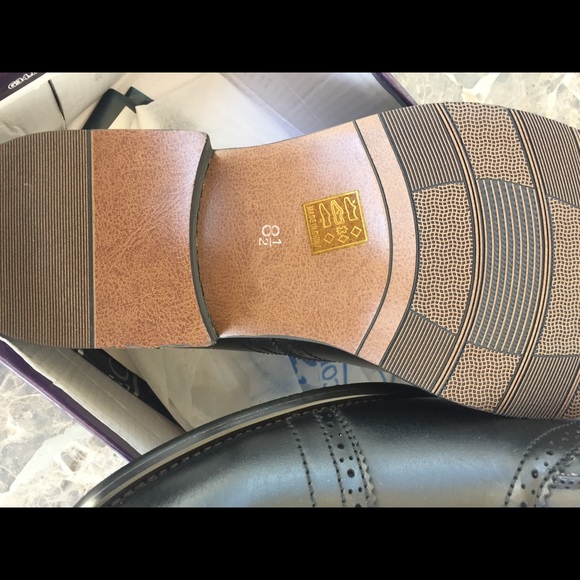 NWT Mens formal slip on leather lining black dress shoes #96221 - Picture 4 of 11